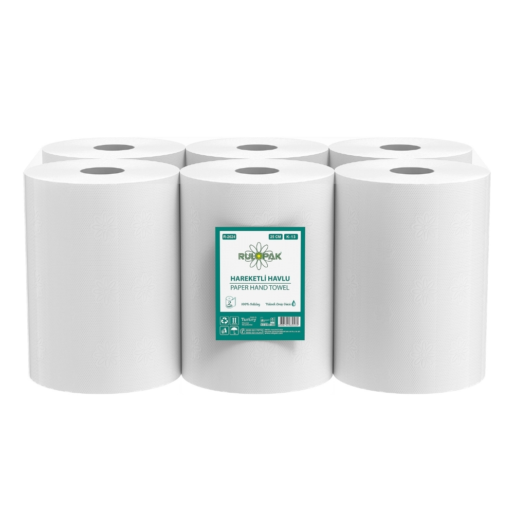 RULOPAK 25 CM HAREKETLİ HAVLU K-13