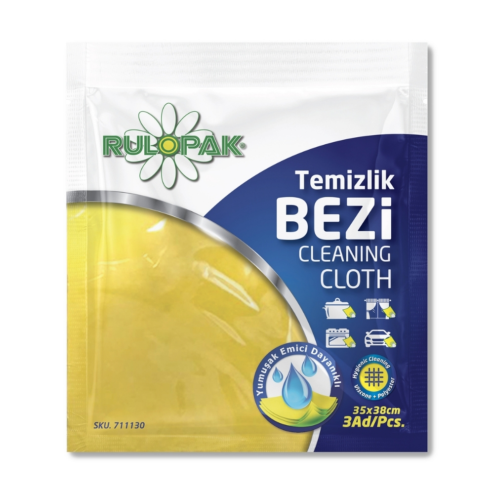 RULOPAK 3'LU TEMİZLİK BEZİ