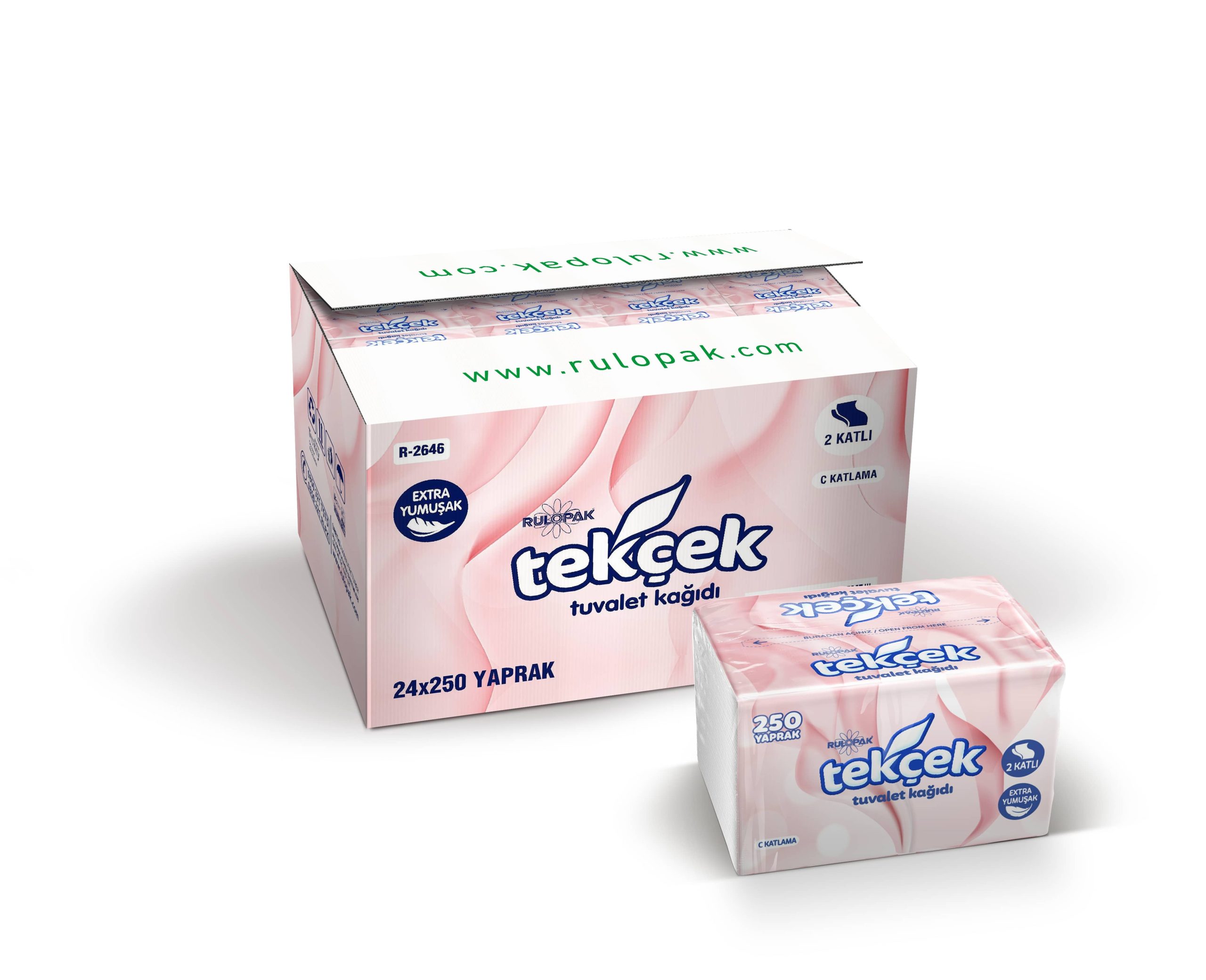 RULOPAK TEKÇEK TUVALET KAĞIDI 2 KATLI